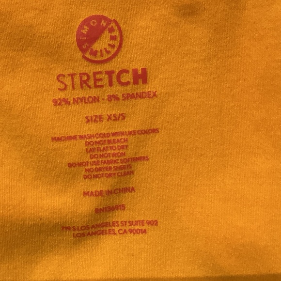 Simon Miller Stretch Orange Short Sleeve Body Suit - Picture 3 of 3